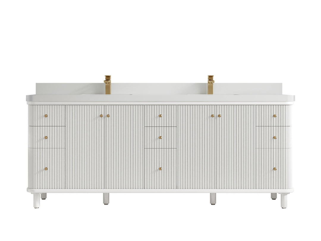 Miami 84 in. W x 22 in. D Double Sink Bathroom Vanity - Willow Bath and Vanity
