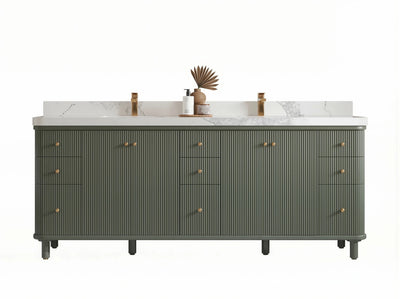 Miami 84 in. W x 22 in. D Double Sink Bathroom Vanity - Willow Bath and Vanity