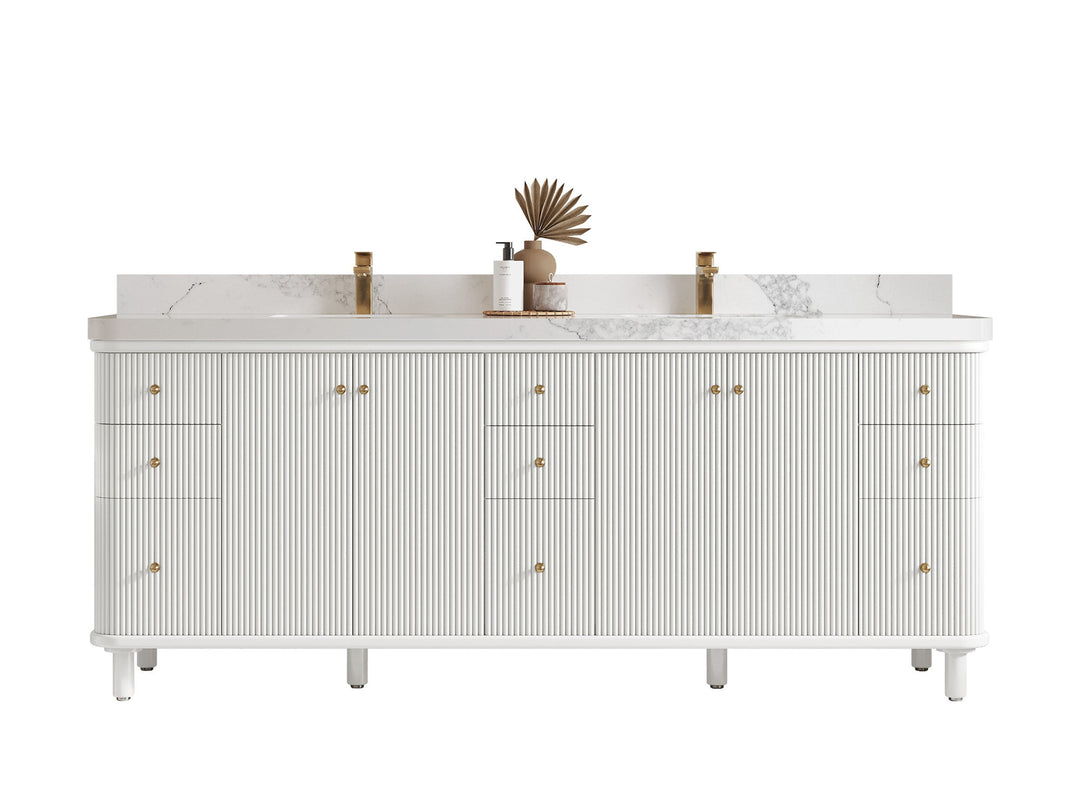 Miami 84 in. W x 22 in. D Double Sink Bathroom Vanity - Willow Bath and Vanity