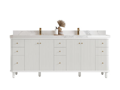 Miami 84 in. W x 22 in. D Double Sink Bathroom Vanity - Willow Bath and Vanity
