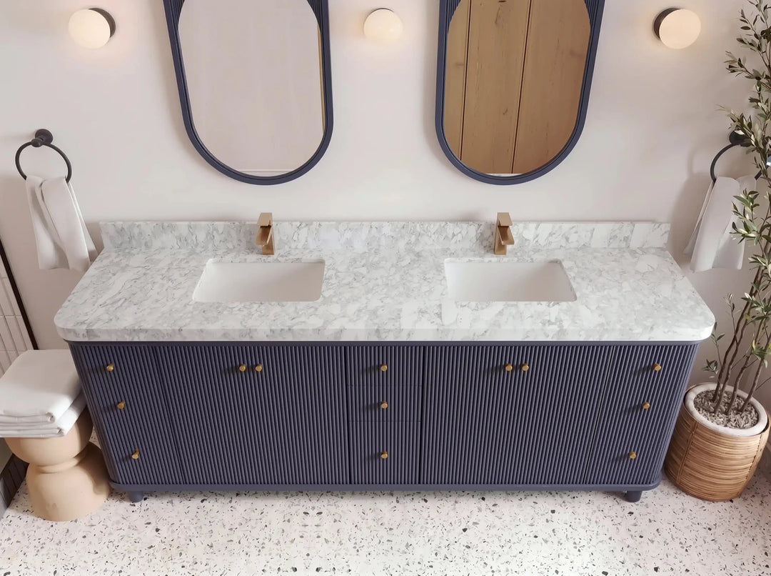 Miami 84 in. W x 22 in. D Double Sink Bathroom Vanity | 
              
                Hale Navy Blue
                
                  
             - MIA_HLN_CA_LZ_84 - photo №6