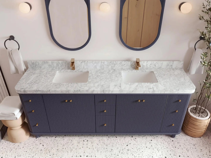 Miami 84 in. W x 22 in. D Double Sink Bathroom Vanity - photo 6