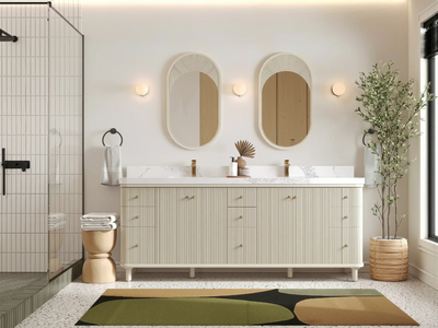 Miami 84 in. W x 22 in. D Double Sink Bathroom Vanity - Willow Bath and Vanity
