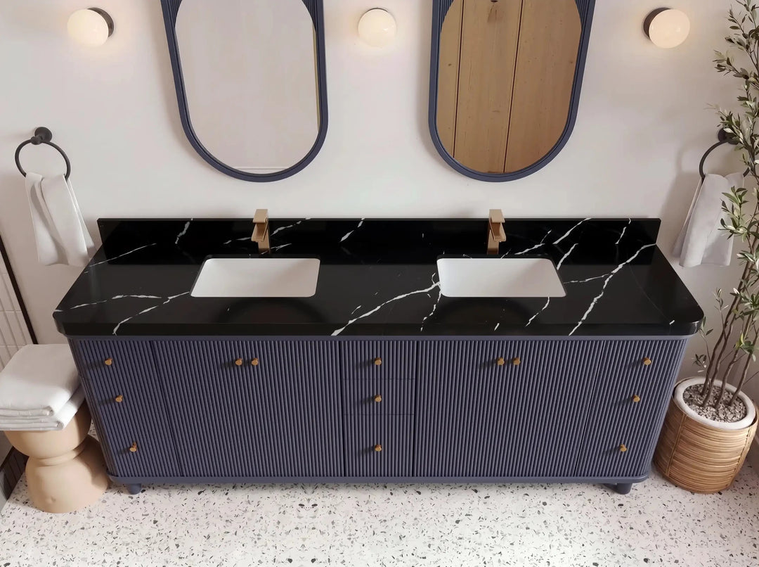 Miami 84 in. W x 22 in. D Double Sink Bathroom Vanity | 
              
                Hale Navy Blue
                
                  
             - MIA_HLN_CA_LZ_84 - photo №13