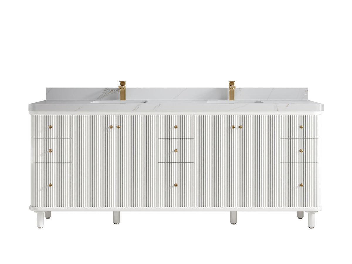 Miami 84 in. W x 22 in. D Double Sink Bathroom Vanity - Willow Bath and Vanity