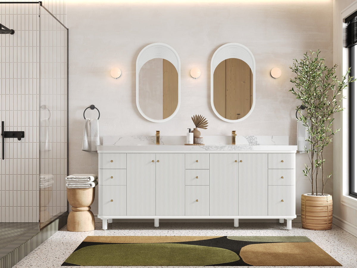 Miami 84 in. W x 22 in. D Double Sink Bathroom Vanity - Willow Bath and Vanity