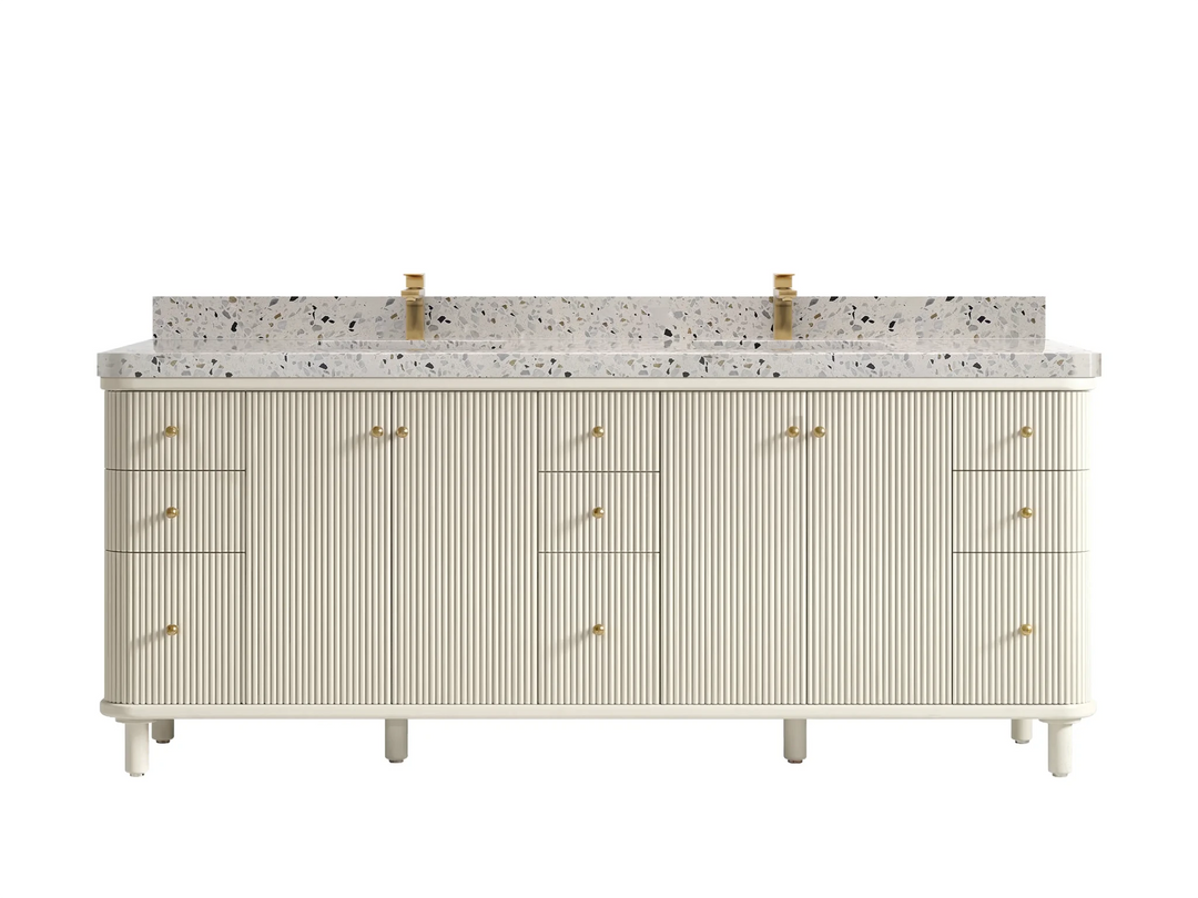 Miami 84 in. W x 22 in. D Double Sink Bathroom Vanity | 
              
                Alabaster
                
                  
             - MIA-CAB-ALB-83 - photo №24