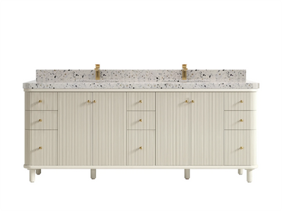 Miami 84 in. W x 22 in. D Double Sink Bathroom Vanity - Willow Bath and Vanity