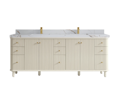 Miami 84 in. W x 22 in. D Double Sink Bathroom Vanity - Willow Bath and Vanity