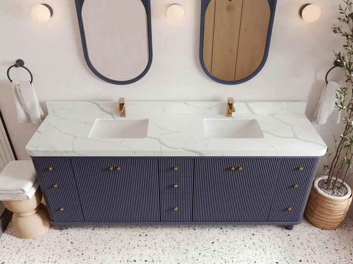 Miami 84 in. W x 22 in. D Double Sink Bathroom Vanity - photo 4