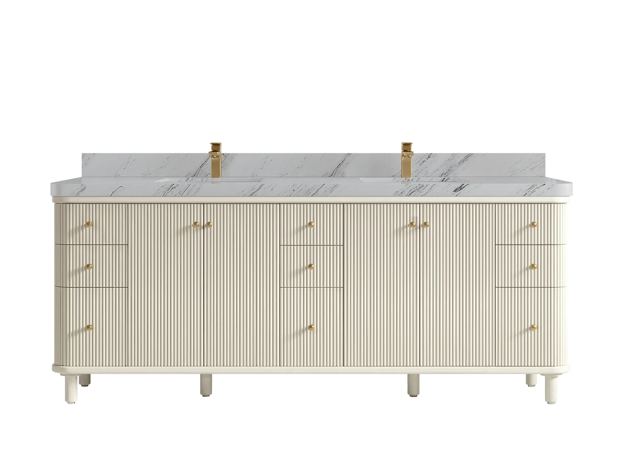 Miami 84 in. W x 22 in. D Double Sink Bathroom Vanity - Willow Bath and Vanity
