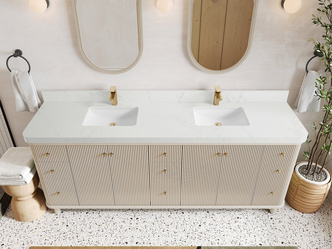 Miami 84 in. W x 22 in. D Double Sink Bathroom Vanity - Willow Bath and Vanity