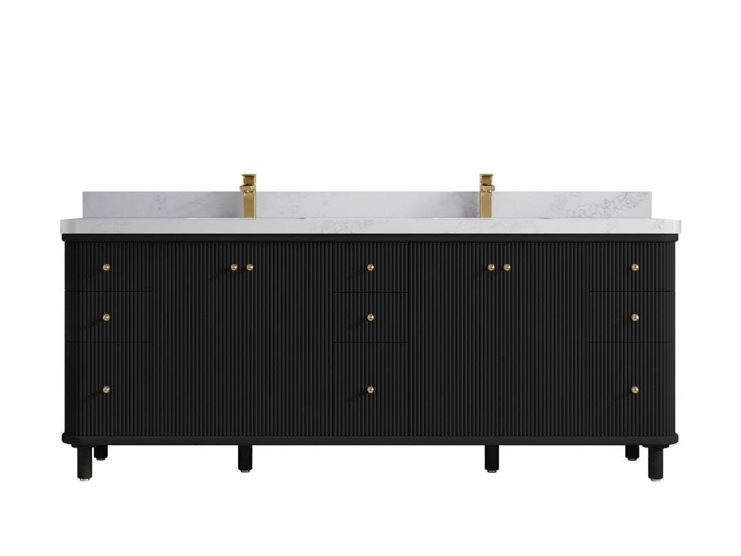 Miami 84 in. W x 22 in. D Double Sink Bathroom Vanity - Willow Bath and Vanity