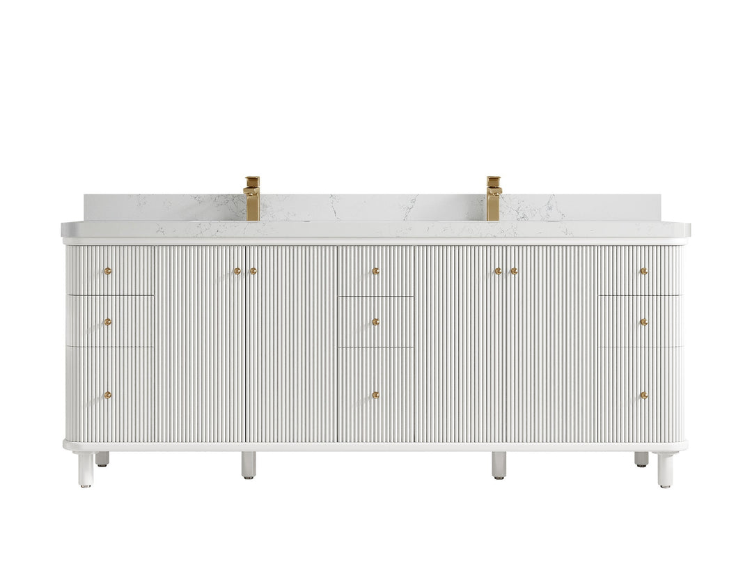 Miami 84 in. W x 22 in. D Double Sink Bathroom Vanity - Willow Bath and Vanity