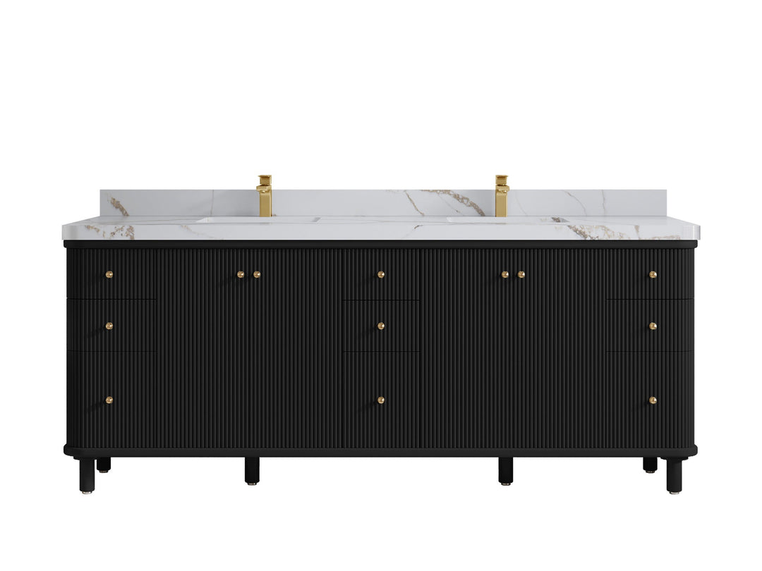 Miami 84 in. W x 22 in. D Double Sink Bathroom Vanity - Willow Bath and Vanity