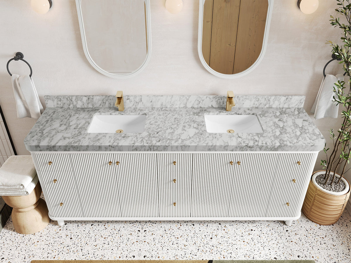 Miami 84 in. W x 22 in. D Double Sink Bathroom Vanity - Willow Bath and Vanity