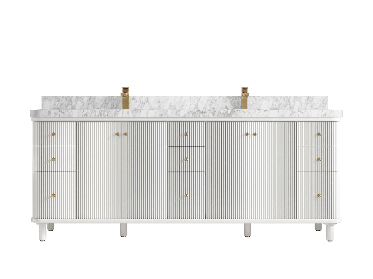 Miami 84 in. W x 22 in. D Double Sink Bathroom Vanity - Willow Bath and Vanity