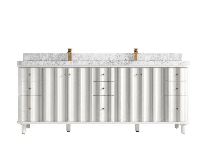Miami 84 in. W x 22 in. D Double Sink Bathroom Vanity - photo 13
