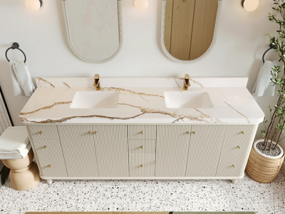 Miami 84 in. W x 22 in. D Double Sink Bathroom Vanity - Willow Bath and Vanity