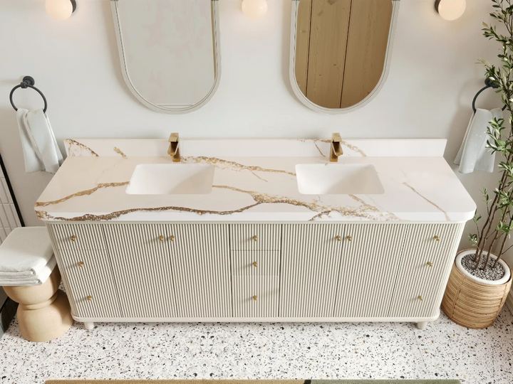 Miami 84 in. W x 22 in. D Double Sink Bathroom Vanity - photo 11