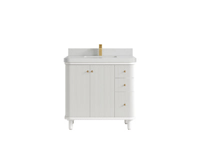 Miami Collection Bath Vanity - 36" W x 22" D with Center Sink - Willow Bath and Vanity