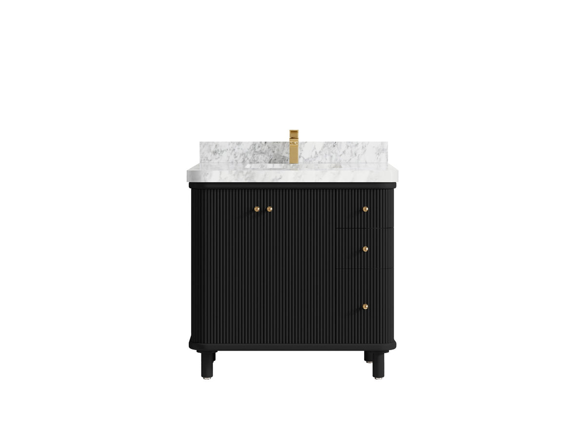 Miami Collection Bath Vanity - 36" W x 22" D with Center Sink - Willow Bath and Vanity