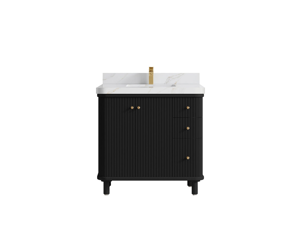 Miami Collection Bath Vanity - 36" W x 22" D with Center Sink - Willow Bath and Vanity