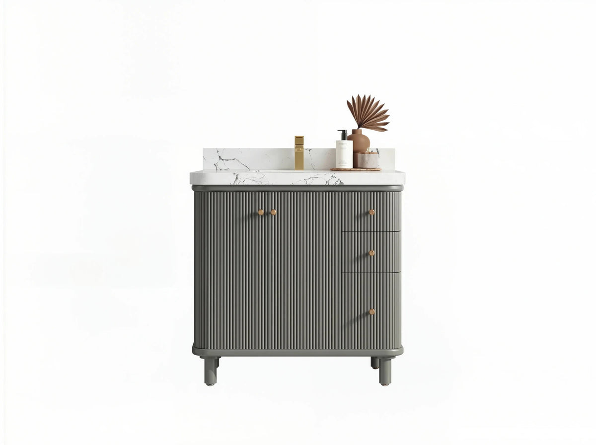 Miami Collection Bath Vanity - 36" W x 22" D with Center Sink - Willow Bath and Vanity
