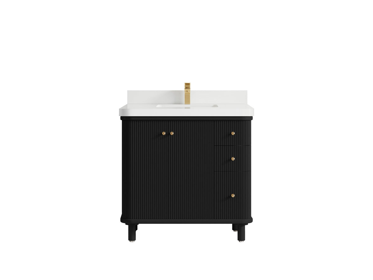 Miami Collection Bath Vanity - 36" W x 22" D with Center Sink - Willow Bath and Vanity