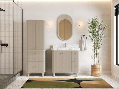 Miami Collection Bath Vanity - 36" W x 22" D with Center Sink - Willow Bath and Vanity