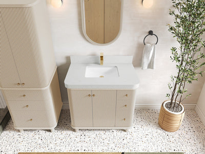 Miami Collection Bath Vanity - 36" W x 22" D with Center Sink - Willow Bath and Vanity