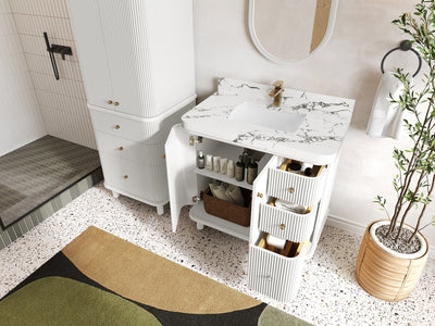 Miami Collection Bath Vanity - 36" W x 22" D with Center Sink - Willow Bath and Vanity