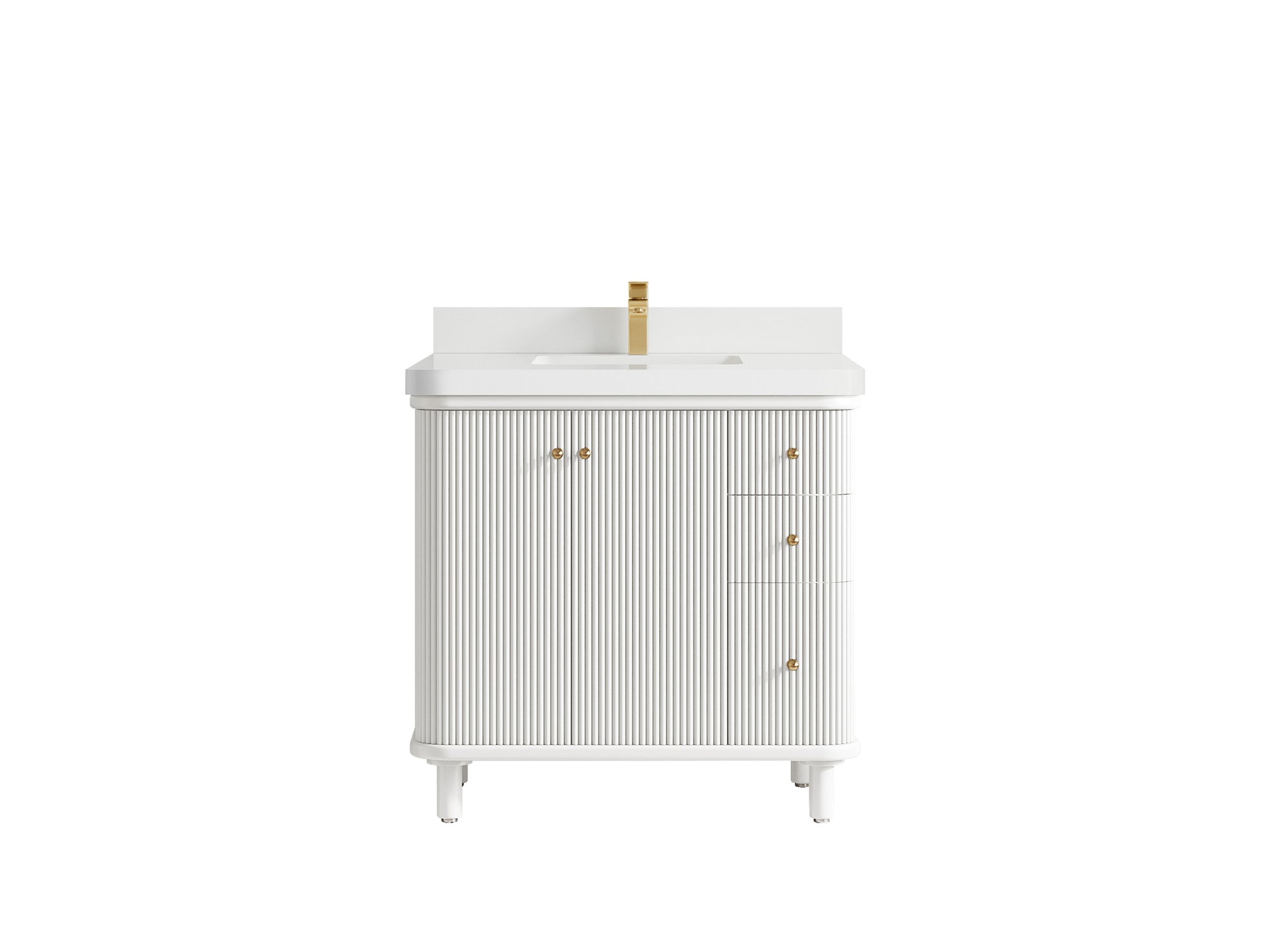 Miami Collection Bath Vanity - 36" W x 22" D with Center Sink - Willow Bath and Vanity