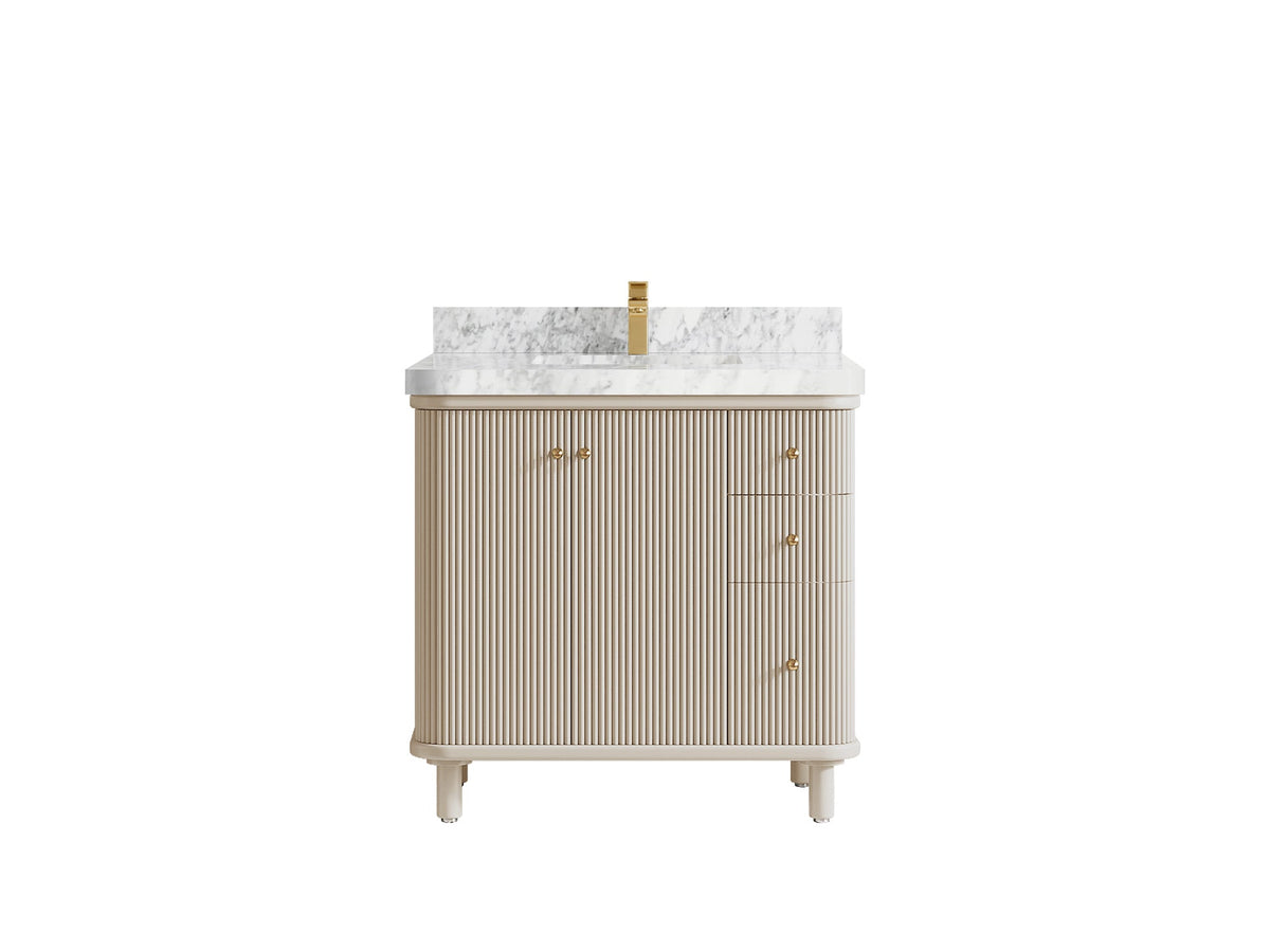 Miami Collection Bath Vanity - 36" W x 22" D with Center Sink - Willow Bath and Vanity