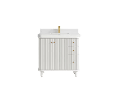 Miami Collection Bath Vanity - 36" W x 22" D with Center Sink - Willow Bath and Vanity