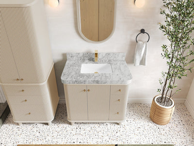 Miami Collection Bath Vanity - 36" W x 22" D with Center Sink - Willow Bath and Vanity