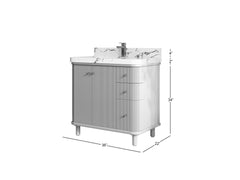 Miami Collection Bath Vanity - 36" W x 22" D with Center Sink - photo 2