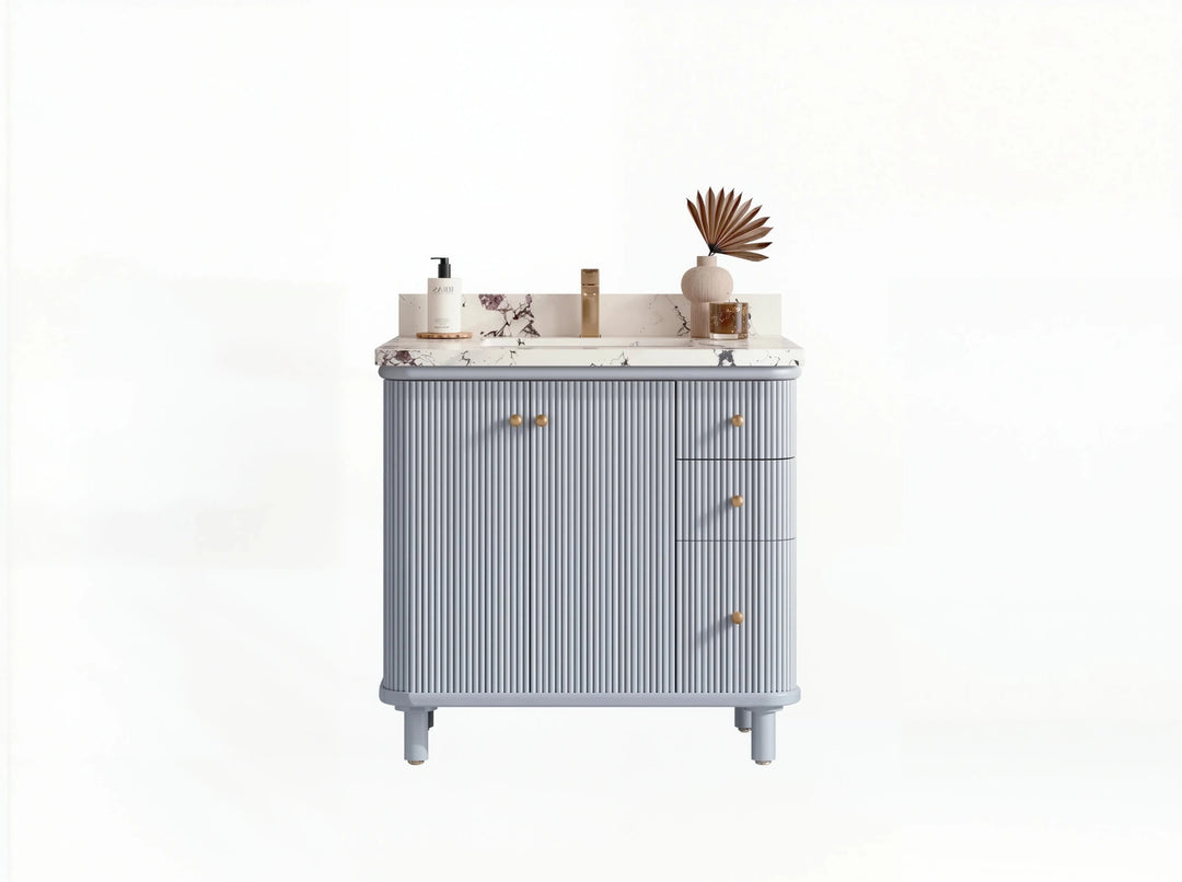 Miami Collection Bath Vanity - 36" W x 22" D with Center Sink | 
              
                Blue Heather
                
                  
             - MIA_BLU_CA_LZ_36CL - photo №1
