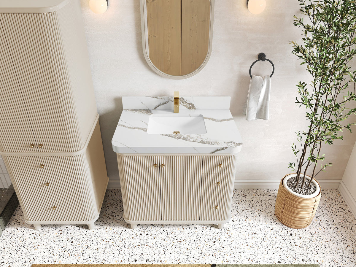 Miami Collection Bath Vanity - 36" W x 22" D with Center Sink - Willow Bath and Vanity