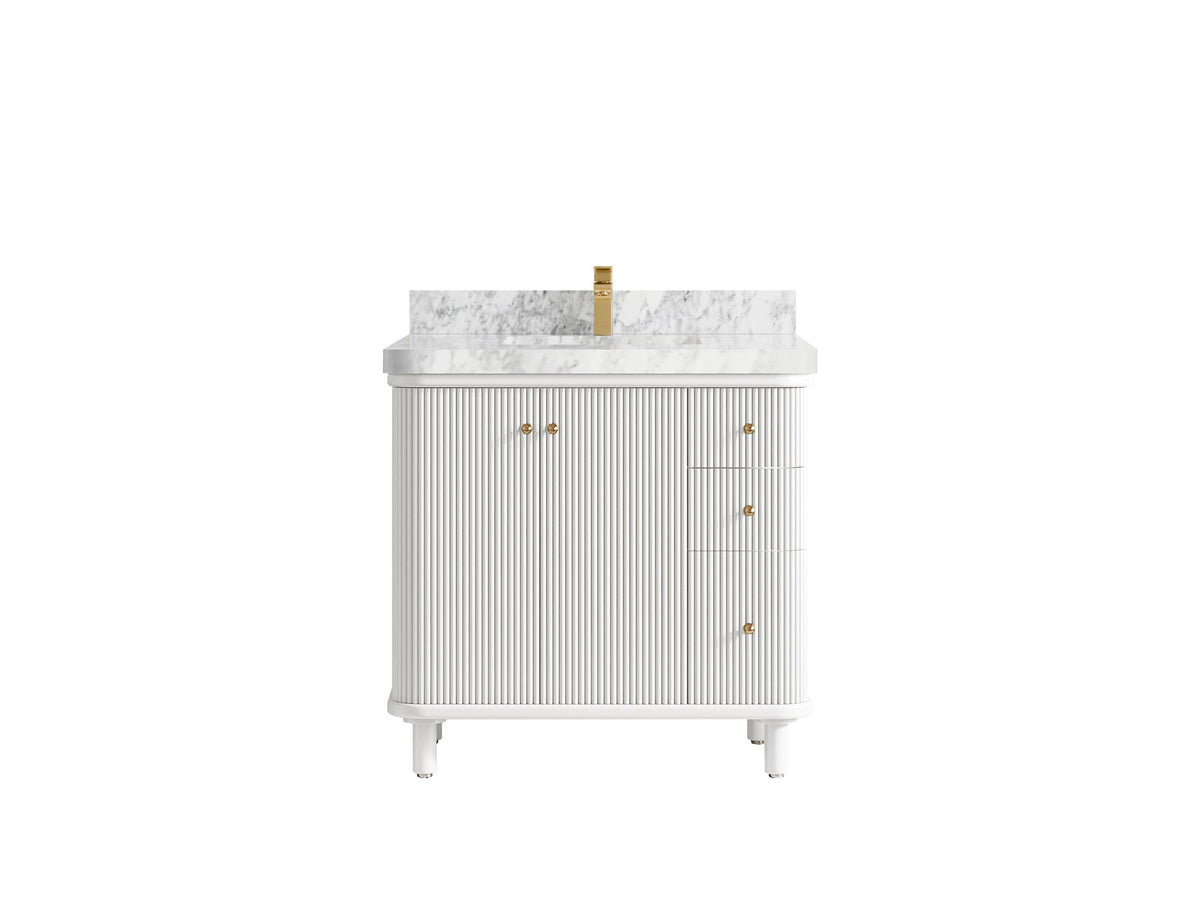 Miami Collection Bath Vanity - 36" W x 22" D with Center Sink - Willow Bath and Vanity