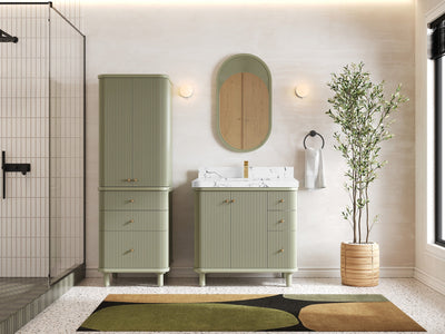 Miami Collection Bath Vanity - 36" W x 22" D with Center Sink - Willow Bath and Vanity