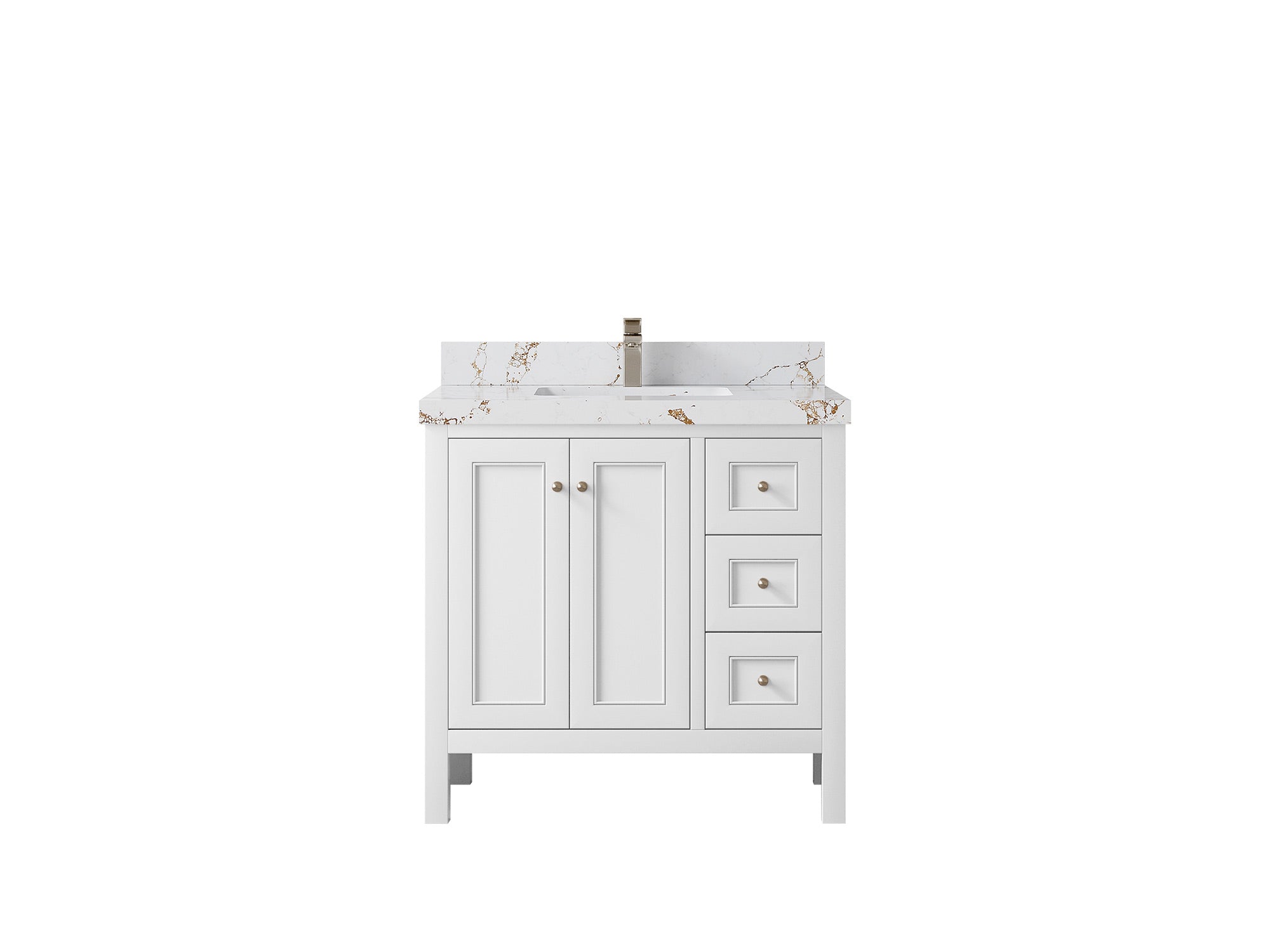 Nashville 36 in. W x 22 in. D Center Sink Bathroom Vanity - Willow Bath and Vanity