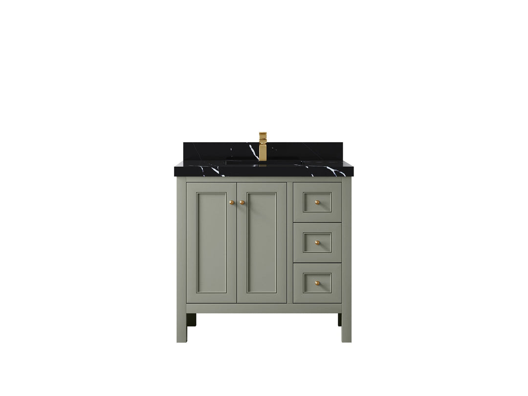 Nashville 36 in. W x 22 in. D Center Sink Bathroom Vanity - Willow Bath and Vanity