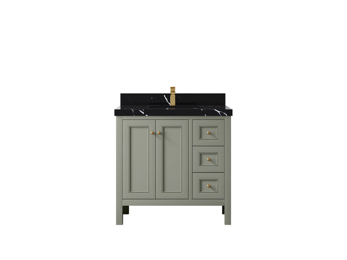 Nashville 36 in. W x 22 in. D Center Sink Bathroom Vanity - Willow Bath and Vanity