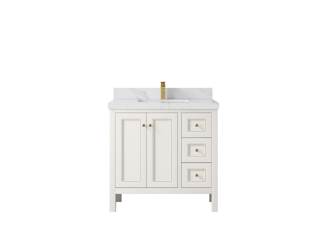 Nashville 36 in. W x 22 in. D Center Sink Bathroom Vanity - Willow Bath and Vanity