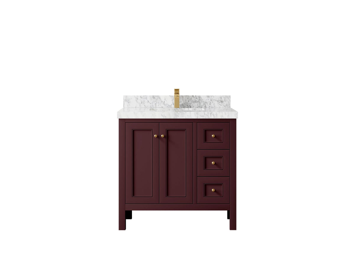 Nashville 36 in. W x 22 in. D Center Sink Bathroom Vanity - Willow Bath and Vanity