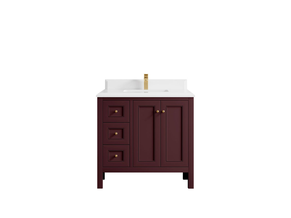 Nashville 36 in. W x 22 in. D Center Sink Bathroom Vanity - Willow Bath and Vanity