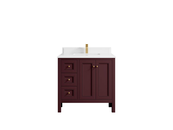 Nashville 36 in. W x 22 in. D Center Sink Bathroom Vanity - photo 33