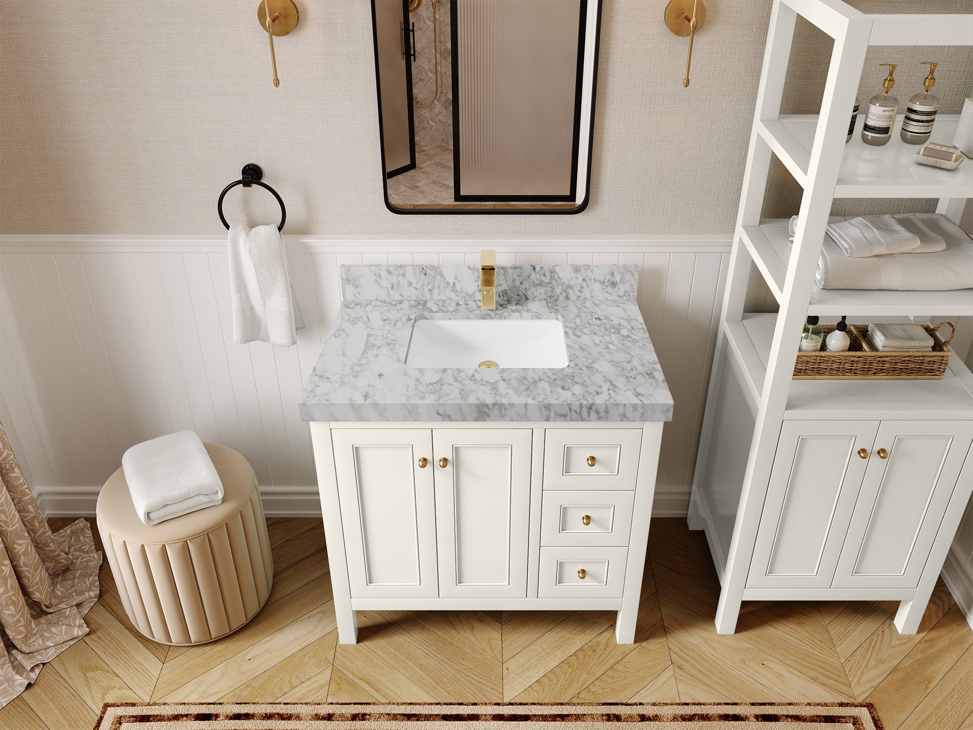 Nashville 36 in. W x 22 in. D Center Sink Bathroom Vanity - Willow Bath and Vanity