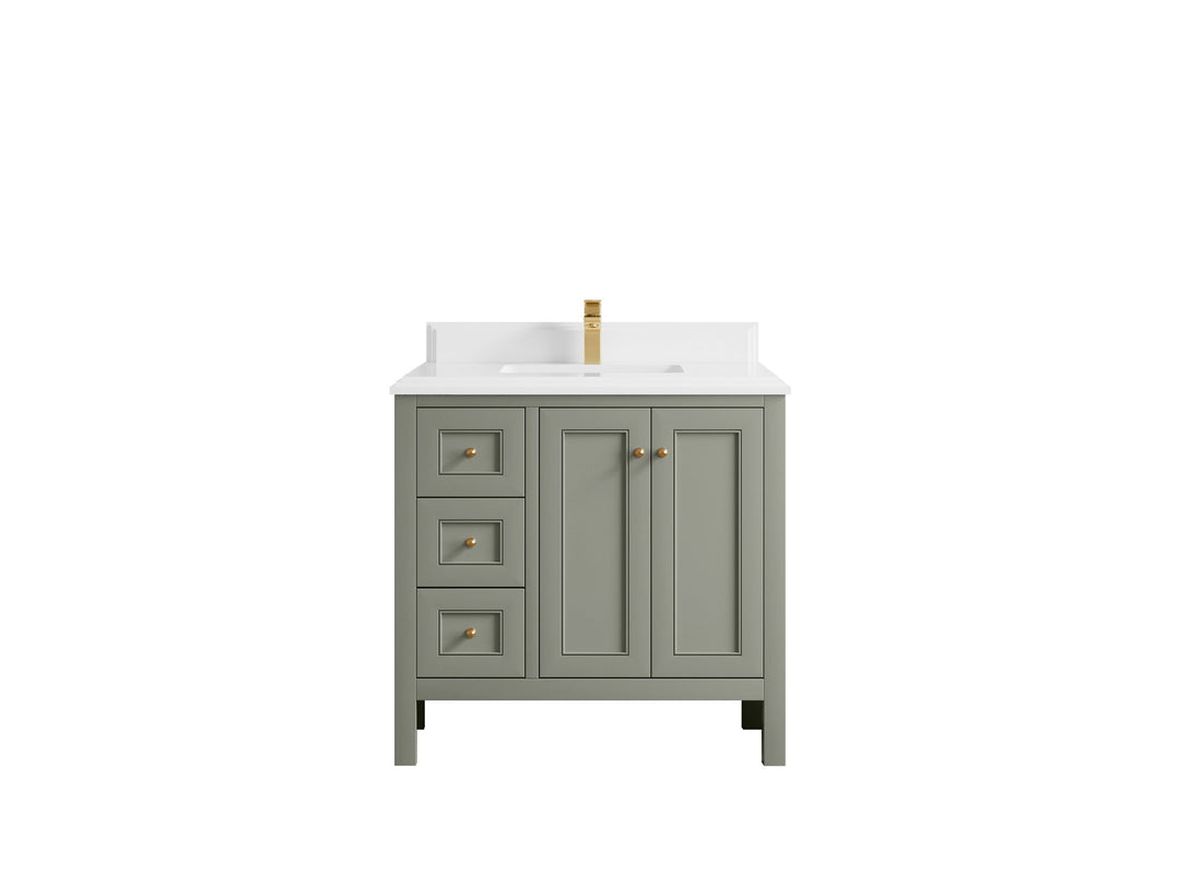Nashville 36 in. W x 22 in. D Center Sink Bathroom Vanity - Willow Bath and Vanity